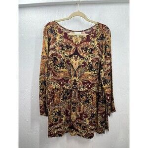 J.JILL WOMENS LARGE BLOUSE SLITS ON SIDE TUNIC